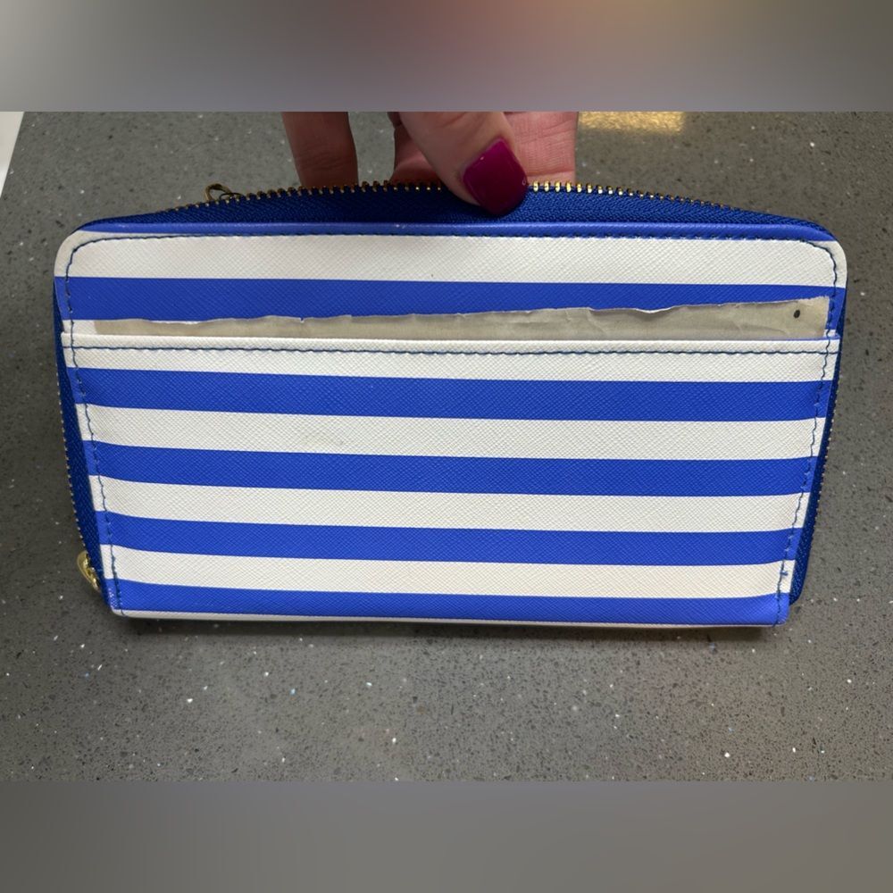 Olivia + Joy Striped Blue and White Wallet - Picture 5 of 5